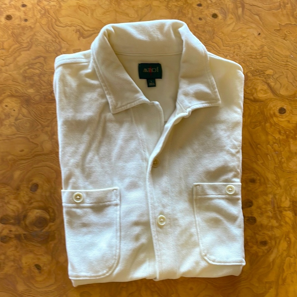 J. Crew short sleeve cream cotton button down, Unworn with no tags.